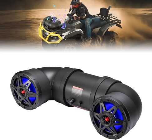 مكبر صوت Kemimoto ATV 6.5 بوصة من Bluetooth-Connectivity ATV شريط الصوت W/ 20 RGB ضوء ، 2x مكبرات الصوت الكاملة مكبرات الصوت 2x مكبرات الصوت نظام الصوت المتوافق مع Polaris Sportman Fourstrax Can Am Outlander in Saudi Arabia