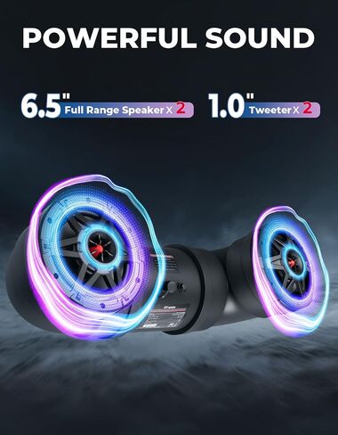 مكبر صوت Kemimoto ATV 6.5 بوصة من Bluetooth-Connectivity ATV شريط الصوت W/ 20 RGB ضوء ، 2x مكبرات الصوت الكاملة مكبرات الصوت 2x مكبرات الصوت نظام الصوت المتوافق مع Polaris Sportman Fourstrax Can Am Outlander in Saudi Arabia