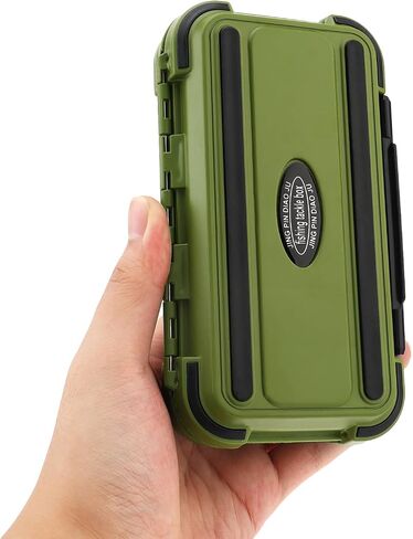 Waterproof Fishing Tackle Box Organizer, 24 Compartments Double Layer Lure Boxes Hooks Storage Case Fishing Accessories Box Containers (Green) in Saudi Arabia
