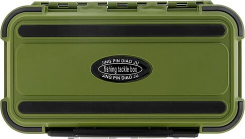 Waterproof Fishing Tackle Box Organizer, 24 Compartments Double Layer Lure Boxes Hooks Storage Case Fishing Accessories Box Containers (Green) in Saudi Arabia