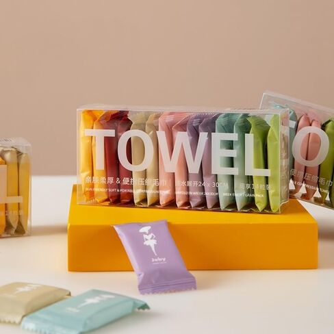 14Pcs Disposable Compressed Towels, Portable Compressed Towel Tablets, Travel Wash Cloth, Thicker Super Absorbent Wash Cloths for Travel, Camping Wipes for Travel，Hiking & Home in Saudi Arabia