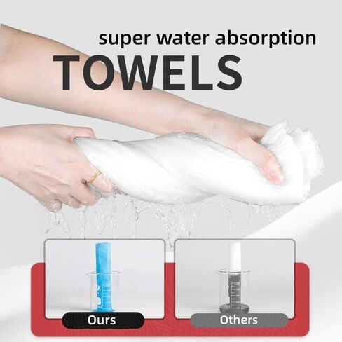 14Pcs Disposable Compressed Towels, Portable Compressed Towel Tablets, Travel Wash Cloth, Thicker Super Absorbent Wash Cloths for Travel, Camping Wipes for Travel，Hiking & Home in Saudi Arabia