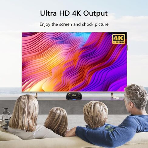 Android TV Box 4GB RAM 64GB ROM ، SMART TV BOX H618 ، 4K ، HDR10+، WI-FI 2.4/5.8GHz ، Bluetooth 4.0 ، USB 2.0/3.0 100M Ethernet Android 12.0 in Kuwait