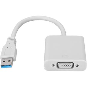 USB 3.0 to VGA, USB 2.0/3.0 Port 5 Volts PP (TTL) USB 3.0 to VGA Adapter, for 7/8 System (White) in Saudi Arabia