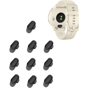 10 Pack Charger Port Protector for Garmin vivoactive 6,BOVUGAC TPU Dust Plug Anti-dust Plugs Compatible forGarmin vivoactive 6-Clear Black in Saudi Arabia