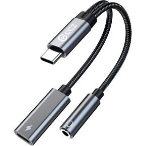 USB C Splitter for KZ ZS10 PRO IEM, Headphones USBC Splitter 1 in 2 Out, USB-C DAC to 3.5mm Headphone and Charger Adapter, CCZ CA01 Dongle Audio Cable with PD 15W Charging for iPhone Samsung Galaxy in Saudi Arabia