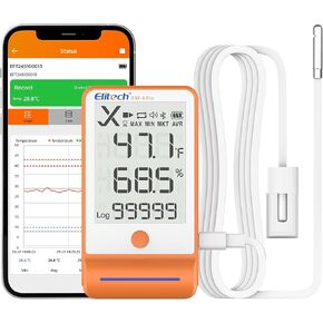 Elitech الرقمية درجة الحرارة الرطوبة مسجل البيانات الطبية الثلاجة ميزان الحرارة لقاح الثلاجة مراقبة درجة الحرارة ماكس الحد الأدنى قيمة GSP-6G in Kuwait