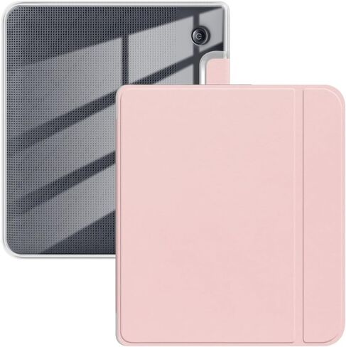 Case for 7" Kobo Libra Colour 2024 Released, Ultra Clear Soft Flexible Transparent TPU Back Cover with Auto Sleep/Wake for Kobo Libra Colour, Pink in Saudi Arabia