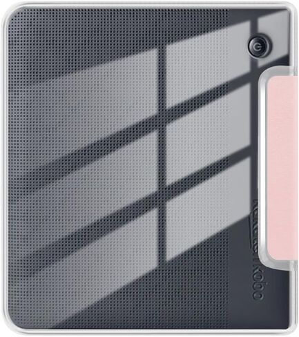 Case for 7" Kobo Libra Colour 2024 Released, Ultra Clear Soft Flexible Transparent TPU Back Cover with Auto Sleep/Wake for Kobo Libra Colour, Pink in Saudi Arabia