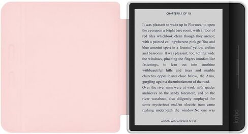 Case for 7" Kobo Libra Colour 2024 Released, Ultra Clear Soft Flexible Transparent TPU Back Cover with Auto Sleep/Wake for Kobo Libra Colour, Pink in Saudi Arabia