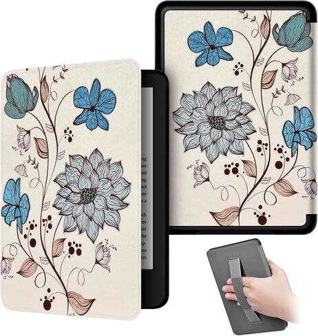 Hand Strap Case for 2024 Release 7" Kindle Paperwhite (12th Gen) & Kindle Colorsoft Signature Edition, Shockproof Frame Cover with Auto-Wake/Sleep,Misty Forest in Kuwait
