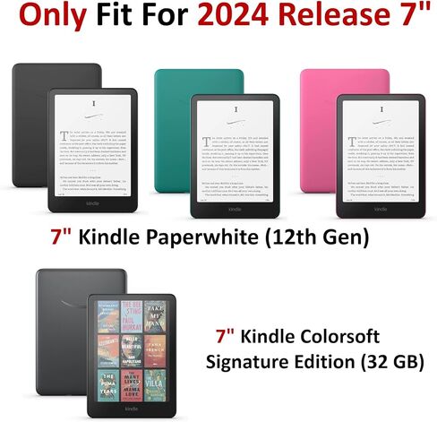 Hand Strap Case for 2024 Release 7" Kindle Paperwhite (12th Gen) & Kindle Colorsoft Signature Edition, Shockproof Frame Cover with Auto-Wake/Sleep,Misty Forest in Kuwait