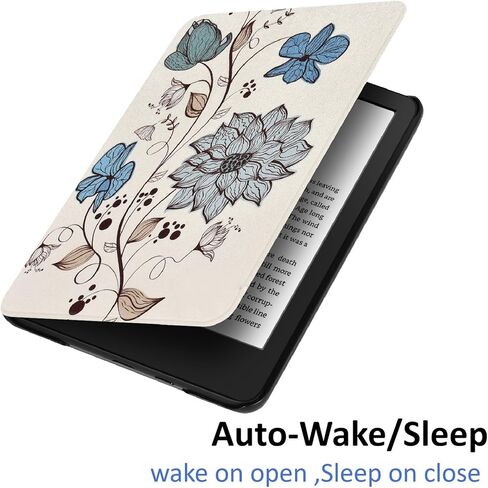 Hand Strap Case for 2024 Release 7" Kindle Paperwhite (12th Gen) & Kindle Colorsoft Signature Edition, Shockproof Frame Cover with Auto-Wake/Sleep,Misty Forest in Kuwait