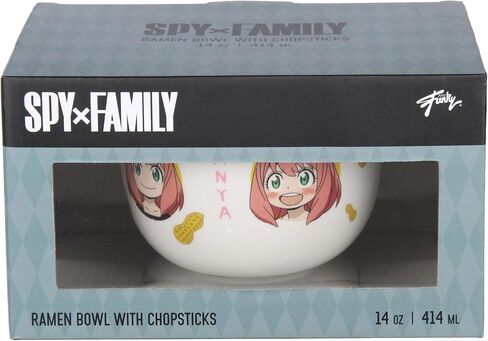 JUST FUNKY Spy x Family Anime Manga Many Faces Of Anya Ramen Bowl Bundle with Soup Bowl, Bamboo Chopsticks Set in Saudi Arabia