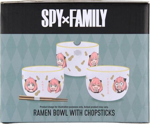 JUST FUNKY Spy x Family Anime Manga Many Faces Of Anya Ramen Bowl Bundle with Soup Bowl, Bamboo Chopsticks Set in Saudi Arabia