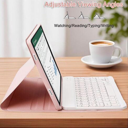 Keyboard Case for Lenovo Tab 10.1" 2025 (TB-311FU/TB-311XU), Wireless Bluetooth Rechargeable Keyboard with Mouse, Backlit RGB Keys, Detachable Design, Slim Protective Cover (Black) in Saudi Arabia