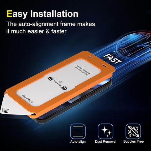 AACL 3 عبوات لـ Google Pixel 10 Pro XL/Pixel 9 Pro XL Protector Glass With-Auto Dust-Elimination ، Easy Free ، Bubble Free ، Anti Scratch in Kuwait