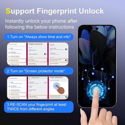 AACL 3-Pack for Google Pixel 10 Pro XL/Pixel 9 Pro XL Screen Protector Tempered Glass with Auto Dust-Elimination, Easy Installation, Bubble Free, Anti Scratch in Kuwait