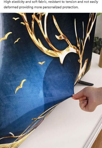 TV Dust Cover Soft Polyester Fabric Display Screen Cover Landscape Painting Dust- Proof Protector Cloth Indoor TV Cover 50IN 55IN TV PC Covers(Size:47-50IN(W100-116H57-70CM),Color:B) in Saudi Arabia
