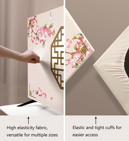 TV Dust Cover Soft Polyester Fabric Display Screen Cover Landscape Painting Dust- Proof Protector Cloth Indoor TV Cover 50IN 55IN TV PC Covers(Size:47-50IN(W100-116H57-70CM),Color:B) in Saudi Arabia