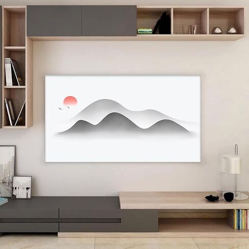 TV Dust Cover Soft Polyester Fabric Display Screen Cover Landscape Painting Dust- Proof Protector Cloth Indoor TV Cover 50IN 55IN TV PC Covers(Size:47-50IN(W100-116H57-70CM),Color:B) in Saudi Arabia