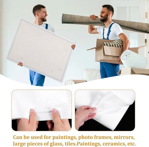 2Pcs Foam Flat Screen TV Cover for Moving Fits Up to 65"W x 36"H, Reusable TV Display Screen Protector for TVs Protection During House Moving, Storage, or Home Renovation in Saudi Arabia