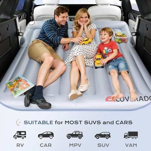 مرتبة هواء Coverado SUV مع مضخة ووسائد مدمجة اللاسلكي ، سرير هواء سيارة نسيج سميكة 300D في أكسفورد للتخييم ، إعداد سريع سهل ، مرتبة هواء عالمي لسيارات الدفع الرباعي ، الميني فانز in Saudi Arabia