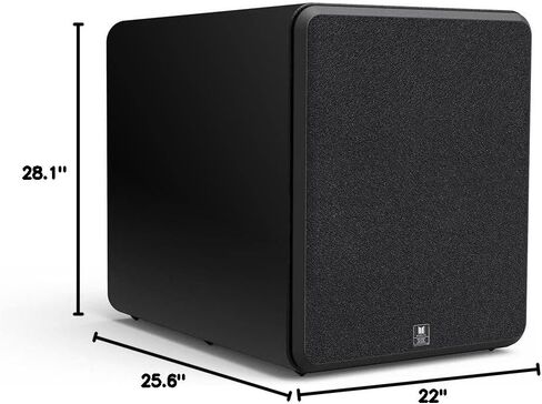 Monolith THX Certified Ultra 2000 Watt Powered Subwoofer - 16-Inch, Low Distortion, RCA and XLR Inputs, for Studio and Home Theater Systems, Matte Black in Saudi Arabia