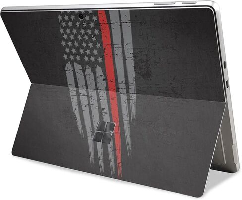 Tablet Skin Compatible with Microsoft Surface Pro 11 (2024) - Thin Red Line - Premium 3M Vinyl Protective Wrap Decal Cover - Easy to Apply | Crafted in The USA by MightySkins in Saudi Arabia