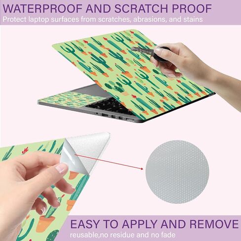 CREATCABIN Laptop Skin Sticker June Rose Notebook Cover Decal PVC Sticker for Laptop Netbook PC Notebook Universal Reusable Skin Cover Personalized Art Case Protector Flowers Plants 15×10.6In in Saudi Arabia