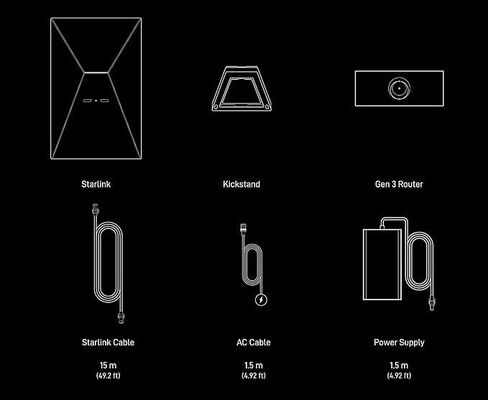 SpaceX Star-Link Third Generation Router and Antenna Kit, WiFi 6, 3200 sq ft Coverage, IP67 Rated, with Kickstand and Cables in Saudi Arabia