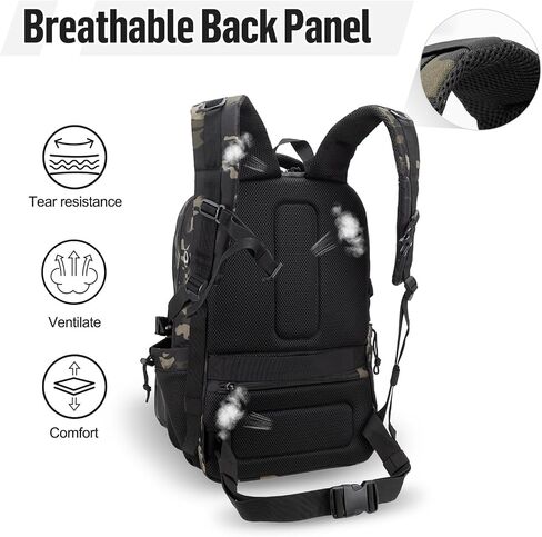 Jueachy Tactical Backpack with Lunch Box for Men: Laptop Compartment Bookbag with lunchbox for Work School for Women Mens in Kuwait