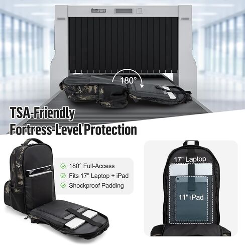 Jueachy Tactical Backpack with Lunch Box for Men: Laptop Compartment Bookbag with lunchbox for Work School for Women Mens in Kuwait