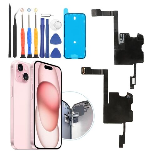 YWLRONG Earpiece Speaker for iPhone 15 Ear Speaker Replacement for iPhone 15 A3090 A2846 A3089 A3092 Replacement Light Proximity Sensor Flex Cable Earphone Assembly with Tools in Saudi Arabia