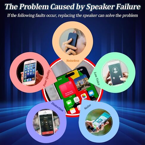 YWLRONG Earpiece Speaker for iPhone 15 Ear Speaker Replacement for iPhone 15 A3090 A2846 A3089 A3092 Replacement Light Proximity Sensor Flex Cable Earphone Assembly with Tools in Saudi Arabia