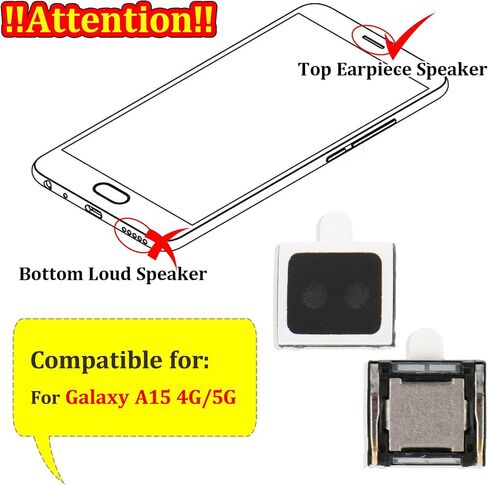 2pcs سماعة سماعة الأذن لـ Samsung Galaxy A15 استبدال Samsung Galaxy A15 4G SM-A155/A15 5G SM-A156 SPEAKER FLEX Cable Areciver Assiver Parts مع الأدوات in Saudi Arabia