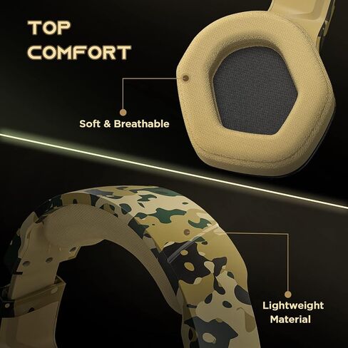 Tatybo Gaming Headset for PS4 PS5 Xbox One Switch PC with Noise Cancelling Mic, Stereo Surround Sound PS4 Gaming Headphones - Camo in Saudi Arabia