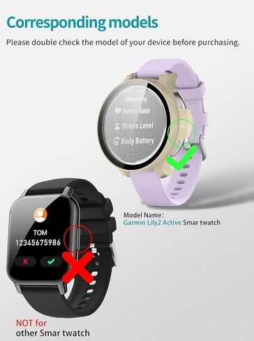 Case for Garmin Lily 2 Active, Case with Screen Protector,Built-in 9H Tempered Glass Film, Hard PC, NOUKAJU Protective Cover for Lily 2 Active (Milk-White) in Saudi Arabia