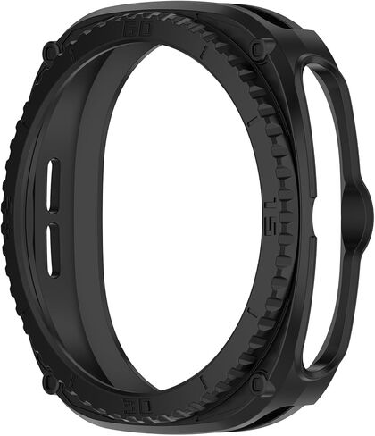 [1 حزمة] علبة المصد لـ Samsung Galaxy Watch 8 Classic ، TPU TPU TPU رفيعة ناعمة الصدمة واقي الصدمات + حلقة مدي لمجرة الساعة 8 ملحقات كلاسيكية (لا يوجد حامية شاشة) (أسود) in Kuwait