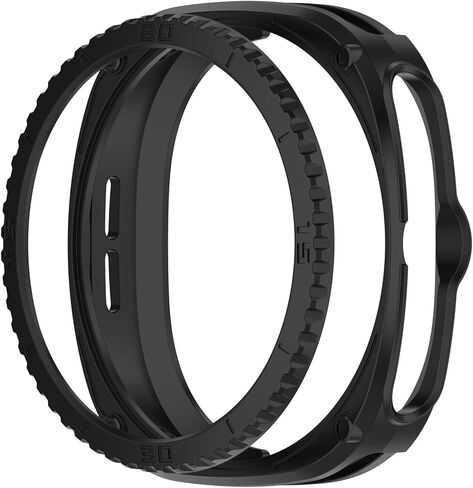 [1 حزمة] علبة المصد لـ Samsung Galaxy Watch 8 Classic ، TPU TPU TPU رفيعة ناعمة الصدمة واقي الصدمات + حلقة مدي لمجرة الساعة 8 ملحقات كلاسيكية (لا يوجد حامية شاشة) (أسود) in Kuwait