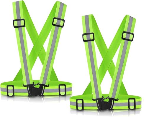 سترة عاكسة تشغيل معدات 2Pack ، سلامة الرؤية العالية القابلة للتعديل لركوب الدراجات الليلية ، المشي لمسافات طويلة ، الركض ، المشي الكلاب in Kuwait