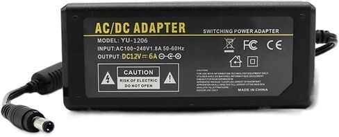 12V6A Power Adapter LED LCD Display Power Supply 12V Monitoring Equipment Power Supply 72W Sufficient Power in Saudi Arabia