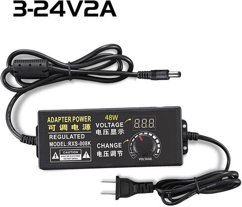 3-24V2A3A Adjustable Power Supply Motor Water Pump LED Blower Gun Machine Speed Regulation DC Voltage Regulator Adjustable Voltage Power Supply(3-24V2A) in Saudi Arabia