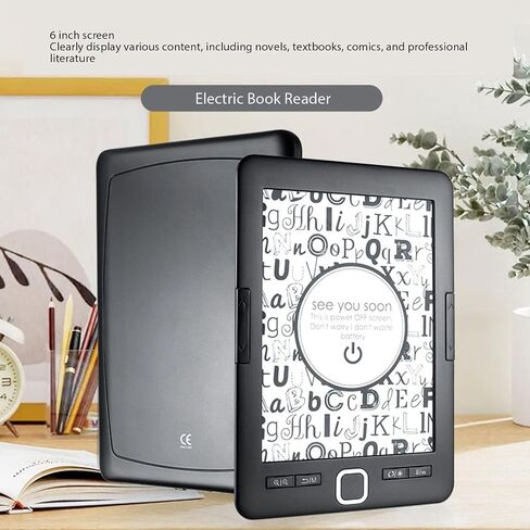 E Book Reader 6 ، تقنية شاشة اللمس الصديقة لـ Eye Reader HD ، تم إنشاؤها في ROM بسعة 8 جيجابايت ، وشرح نصية ، وتنسيقات ملفات متعددة مدعومة in Saudi Arabia