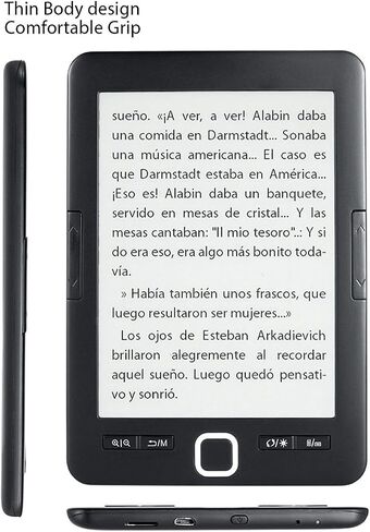 E Book Reader 6 ، تقنية شاشة اللمس الصديقة لـ Eye Reader HD ، تم إنشاؤها في ROM بسعة 8 جيجابايت ، وشرح نصية ، وتنسيقات ملفات متعددة مدعومة in Saudi Arabia