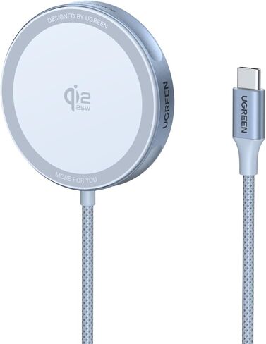 UGREEN 25W Magflow Fast Wireless Charger Pad, Magsafe Qi2 Certified Charging Mat for iPhone 16/15/14/13/12 Series AirPods, Compact Slim Travel-Friendly Design in Saudi Arabia