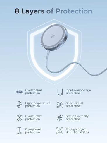 UGREEN 25W Magflow Fast Wireless Charger Pad, Magsafe Qi2 Certified Charging Mat for iPhone 16/15/14/13/12 Series AirPods, Compact Slim Travel-Friendly Design in Saudi Arabia