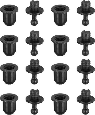 MECCANIXITY Speaker Grill Guides Plastic Black Ball Socket Type Frame Box Body Fixing Snap Fastener Buckle 6.5mm x 10mm for Speaker Parts Accessories 8 Pairs in Saudi Arabia