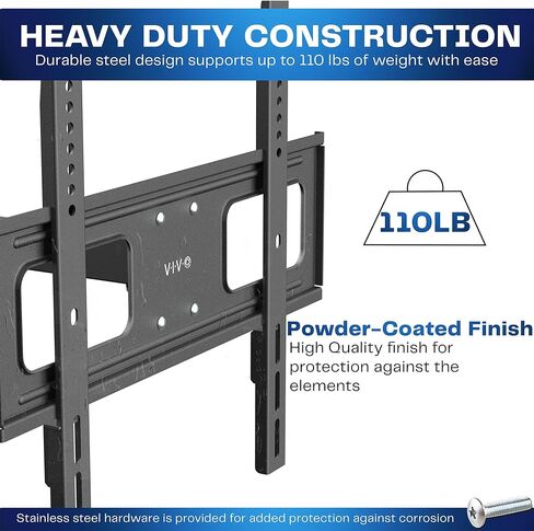 VIVO Outdoor No Drill Full Motion Gazebo TV Mount for 32 to 70 inch Screens, Articulating Bracket Holds up to 110 lbs, VESA up to 400x400, Black, MOUNT-GTM70 in Saudi Arabia