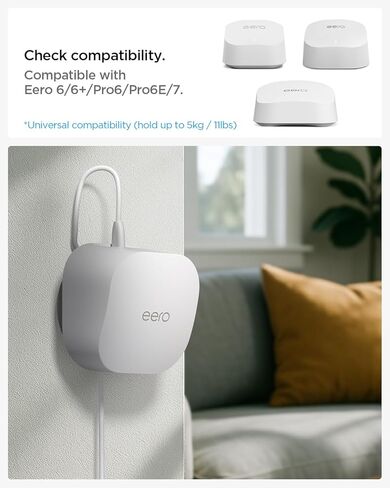 جدار حائط Spigen لـ Eero 6/6+/Pro 6/Pro 6e/7 Mesh Wi -Fi System Extender والمزيد in Saudi Arabia